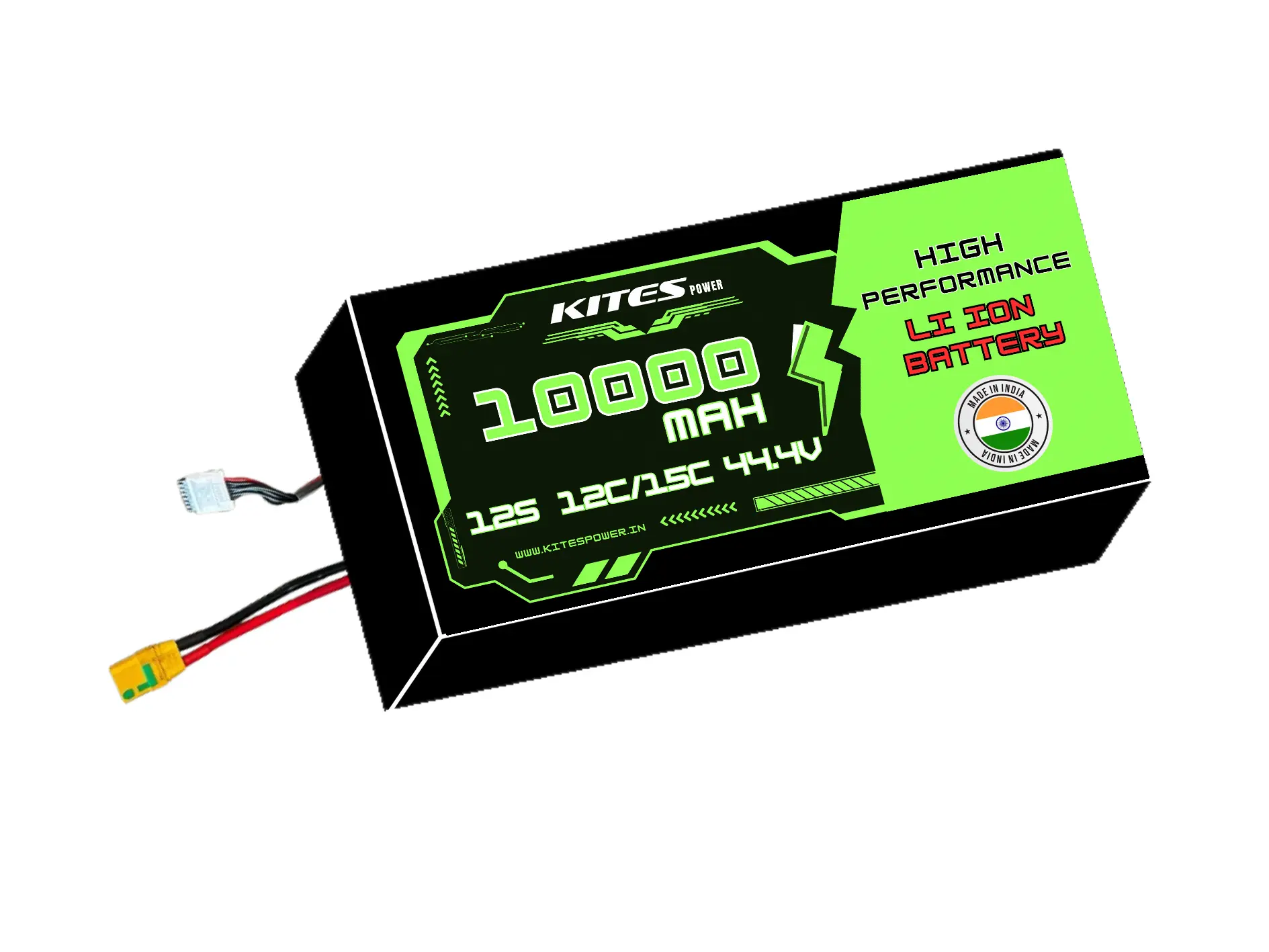 10000mah_12s2p_12c_15c_44.4V 12S2P 10000mAh KITES POWER BATTERY PACK - Image 1