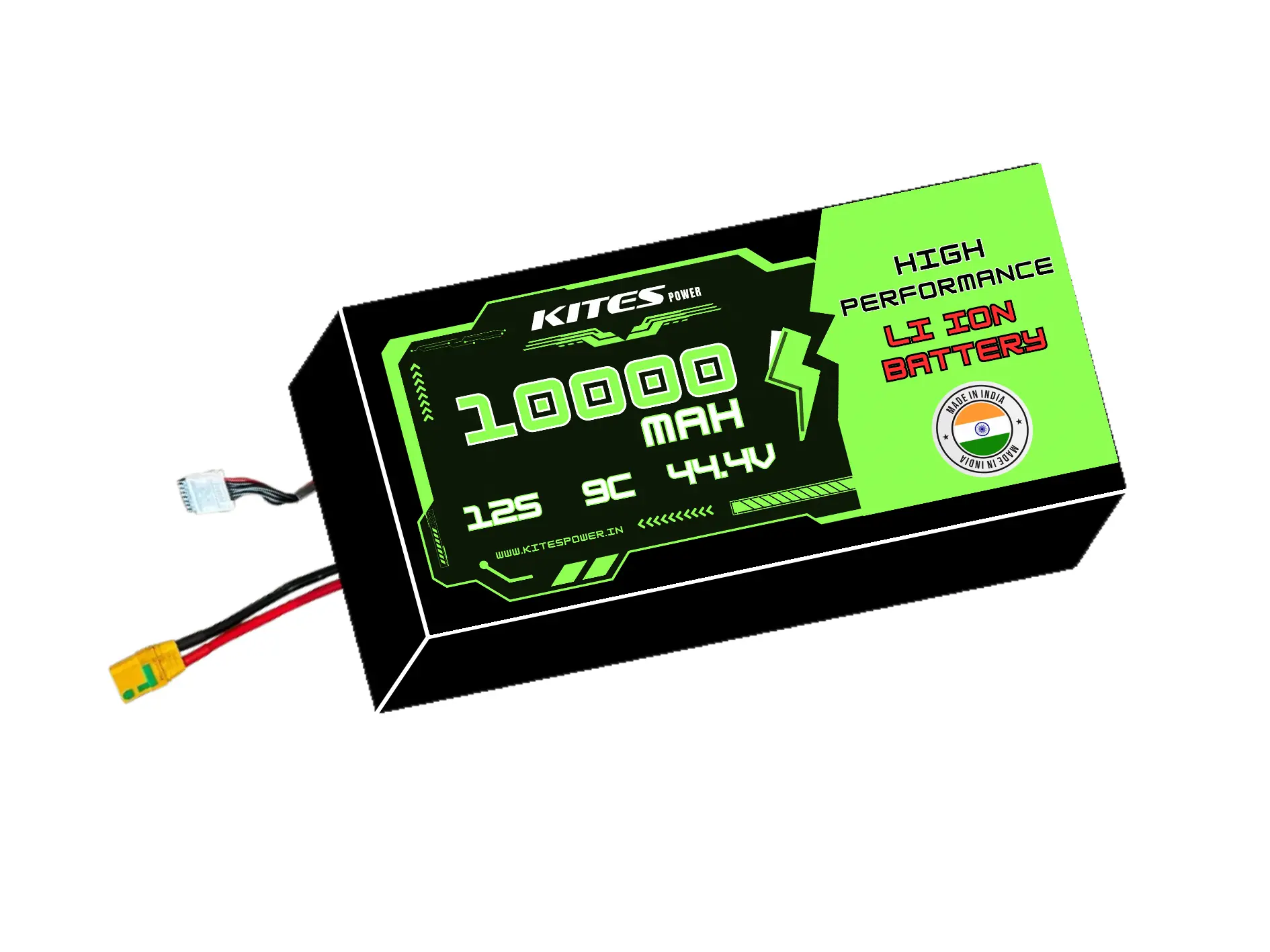 10000mah_12s2p_9c_44.4V 12S2P 10000mAh KITES POWER BATTERY PACK - Image 1