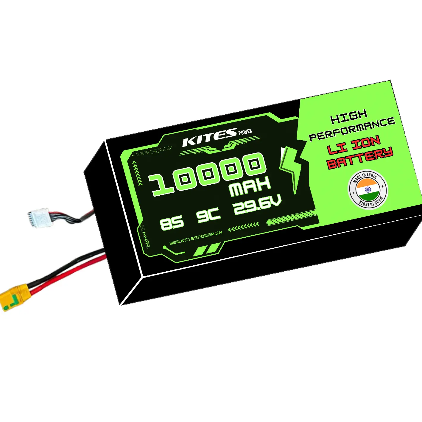 10000mah_8s2p_9c_29.6V 8S2P 10000mAh KITES POWER BATTERY PACK - Image 1