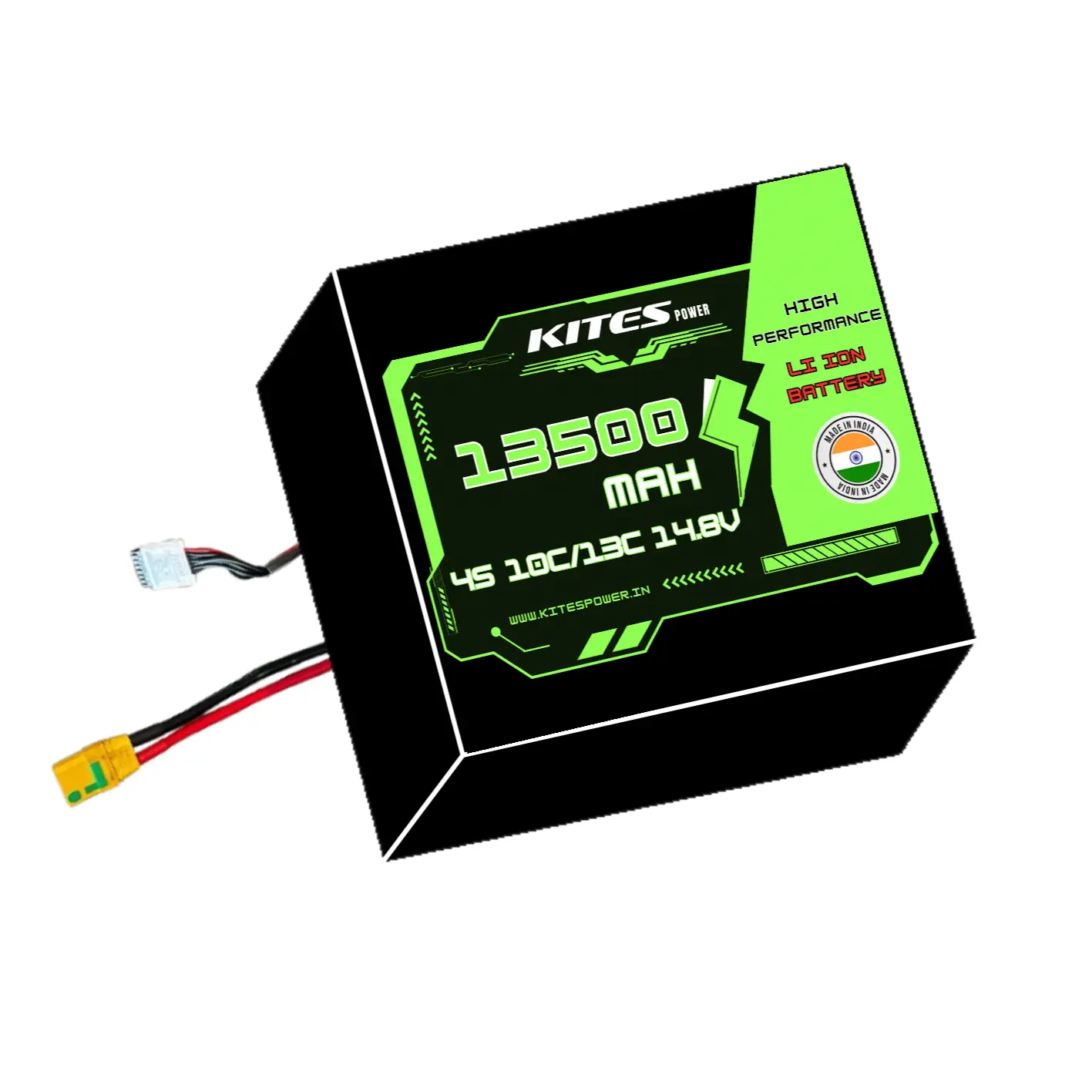 13500mah_4s3p_10c_13c_14.8V 4S3P 13500mAh KITES POWER BATTERY PACK - Image 1