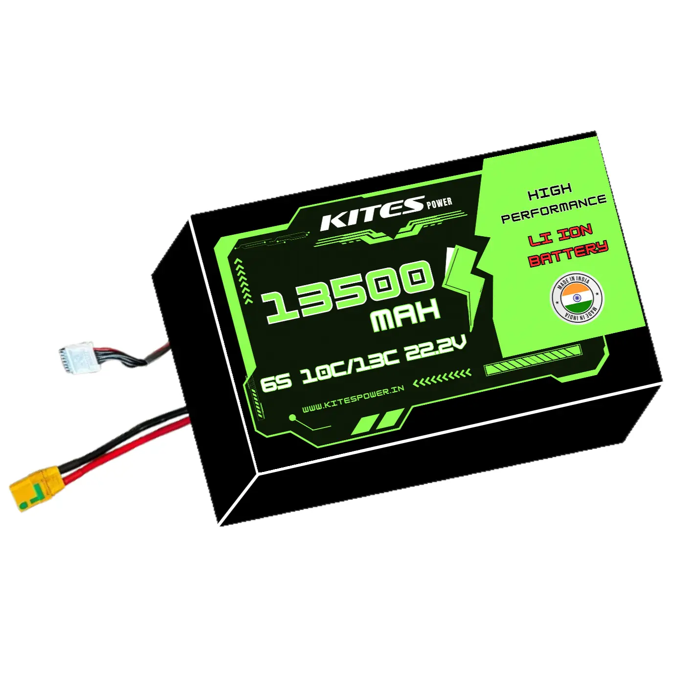 13500mah_6s3p_10c_13c_22.2V 6S3P 13500mAh KITES POWER BATTERY PACK - Image 1
