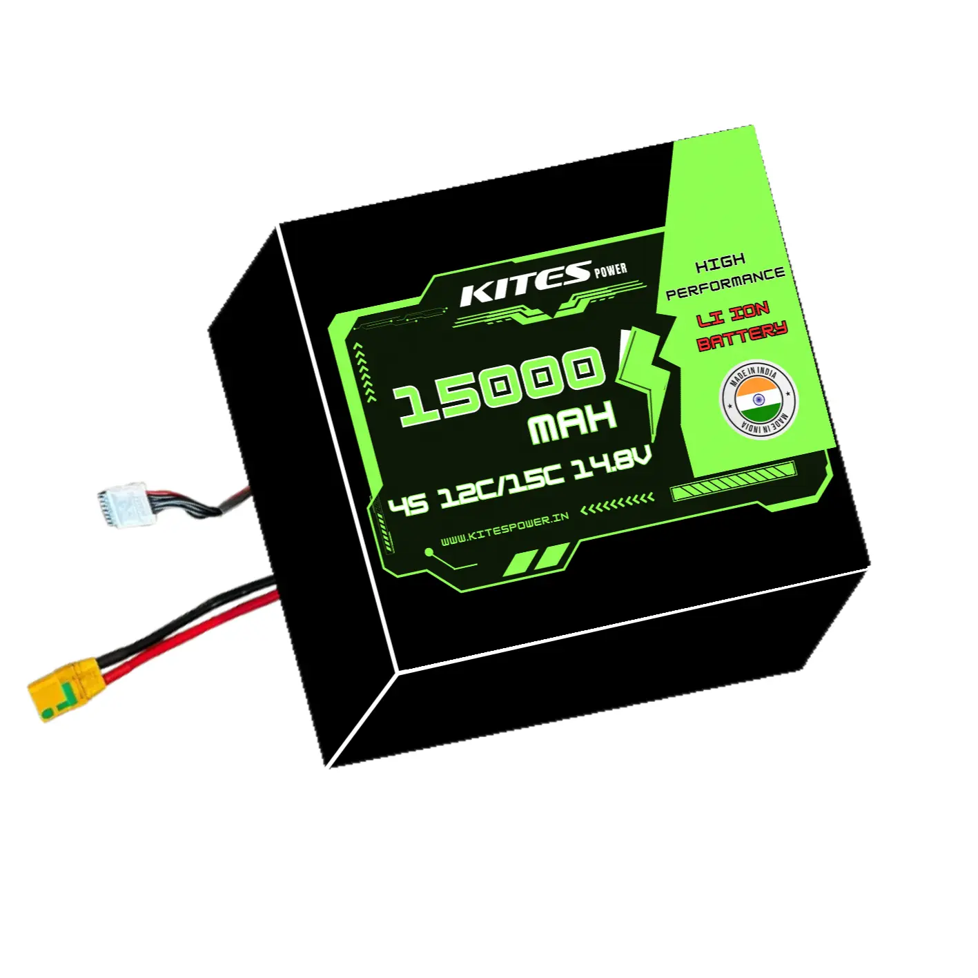 15000mah_4s3p_12c_15c_14.8V 4S3P 15000mAh KITES POWER BATTERY PACK - Image 1