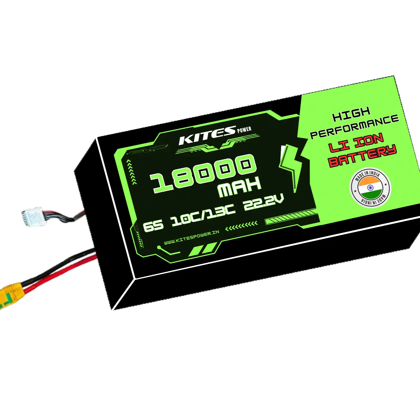 18000mah_6s4p_10c_13c_22.2V 6S4P 18000mAh KITES POWER BATTERY PACK - Image 1