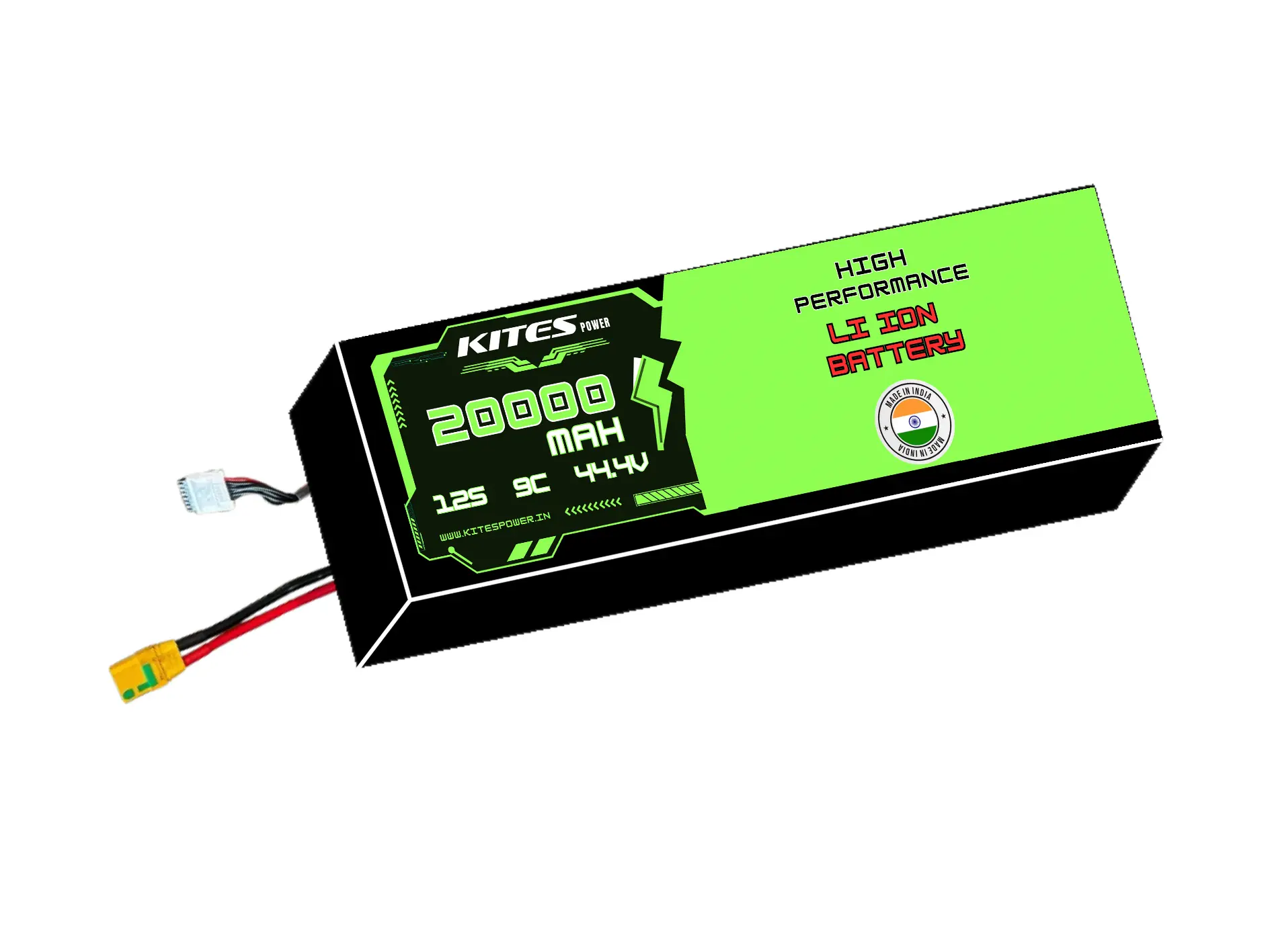 20000mah_12s4p_9c_44.4V 12S4P 20000mAh KITES POWER BATTERY PACK - Image 1