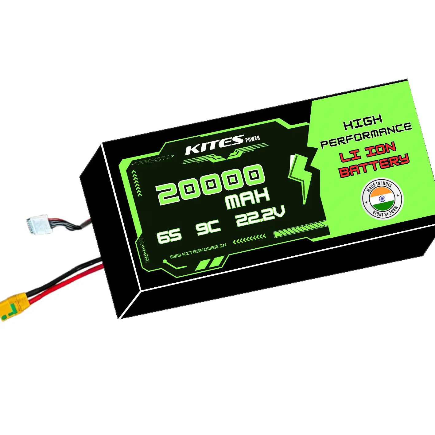 20000mah_6s4p_9c_22.2V 6S4P 20000mAh KITES POWER BATTERY PACK - Image 1