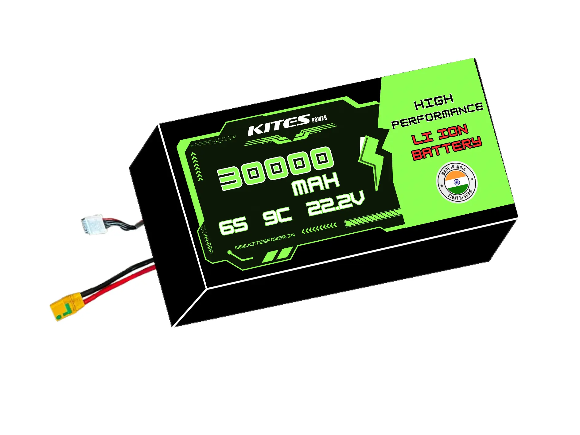 30000mah_6s6p_9c_22.2V 6S6P 30000mAh KITES POWER BATTERY PACK - Image 1