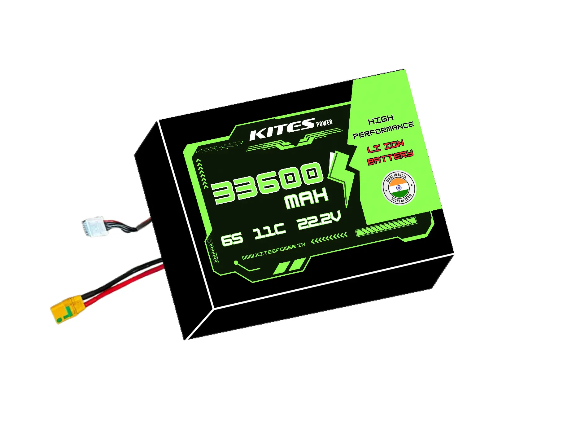 33600mah_6s8p_11c_22.2V 6S8P 33600mAh KITES POWER BATTERY PACK - Image 1