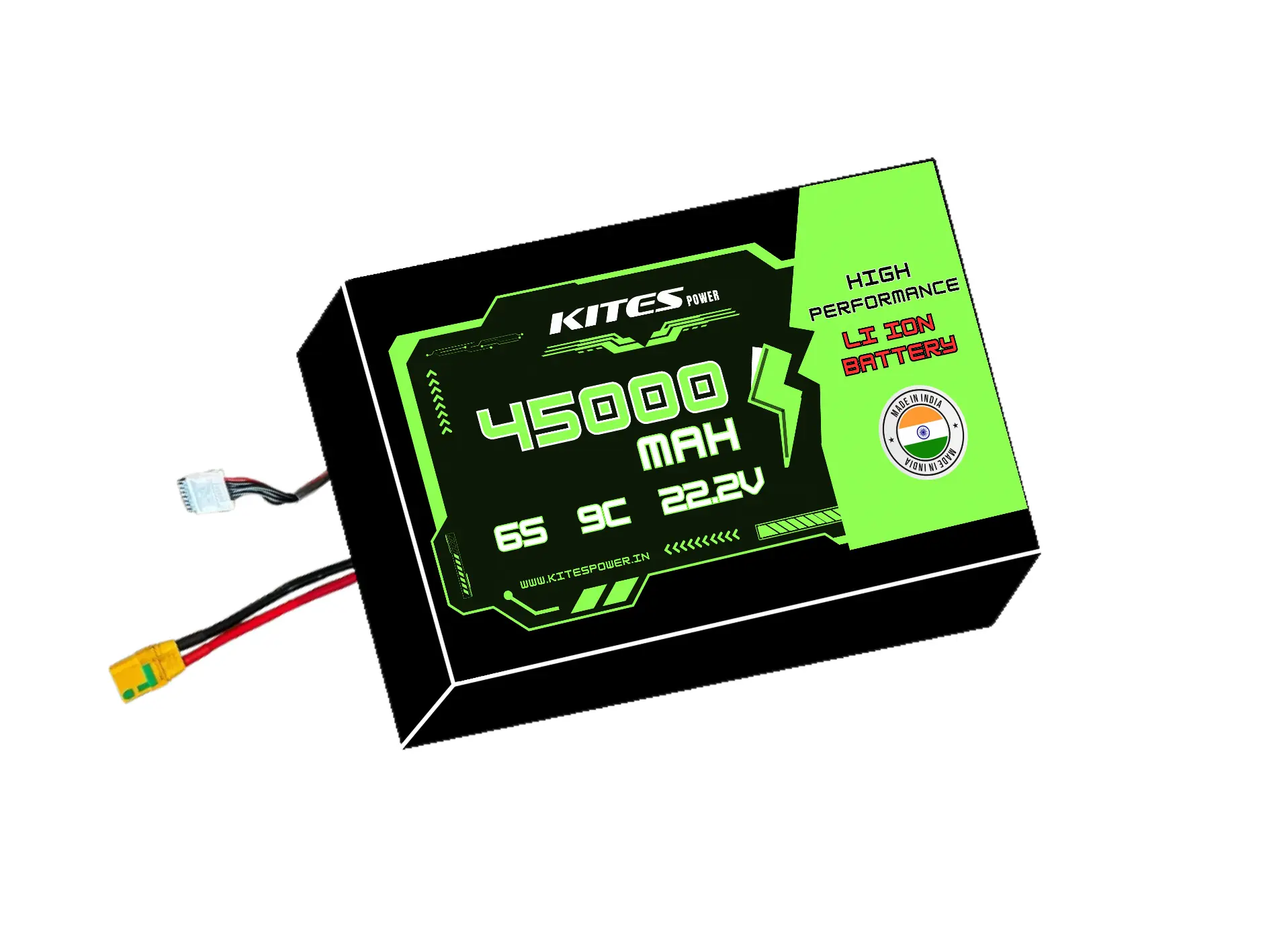 45000mah_6s9p_9c_22.2V 6S9P 45000mAh KITES POWER BATTERY PACK - Image 1