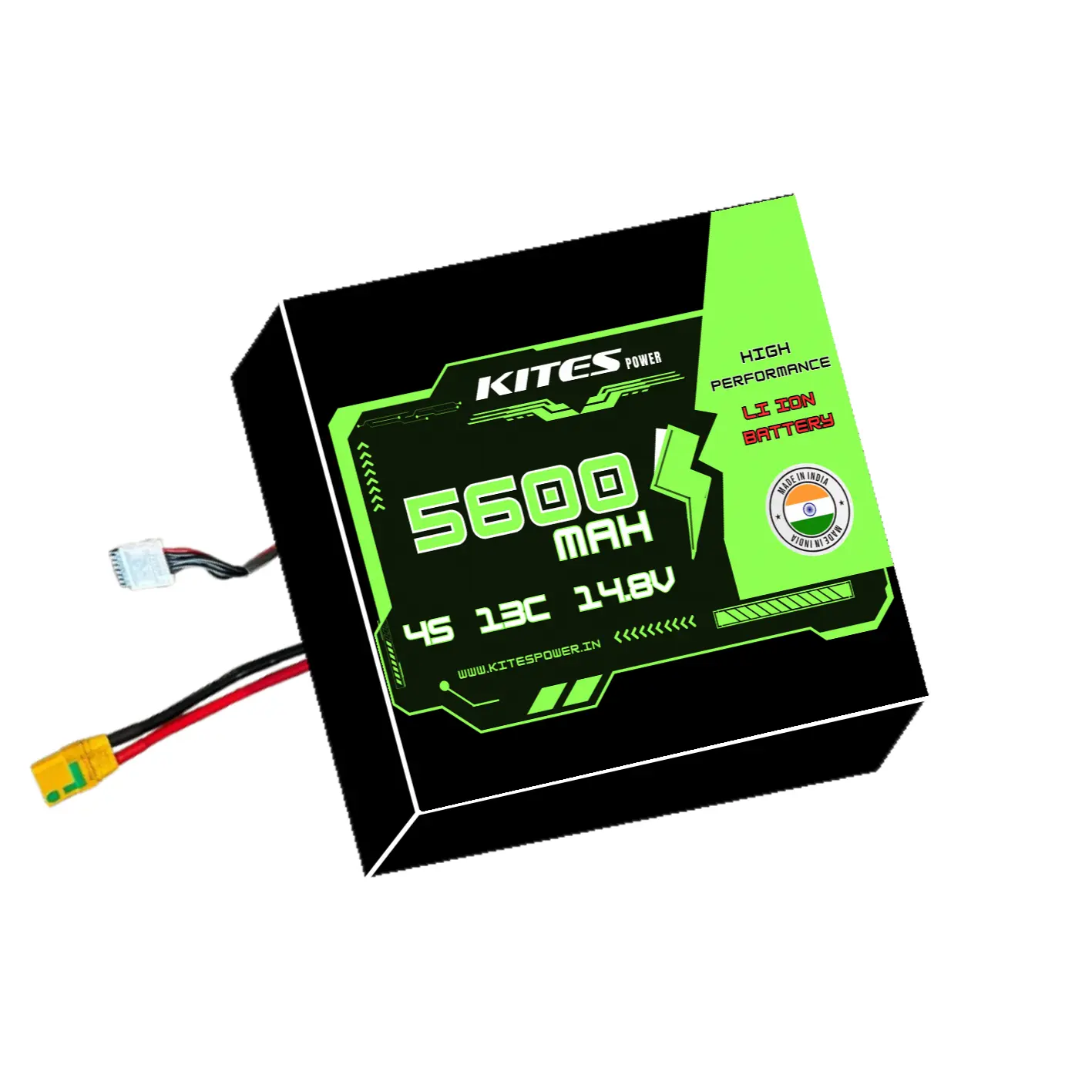 5600mah_4s2p_13c_14.8V 4S2P 5600mAh KITES POWER BATTERY PACK - Image 1