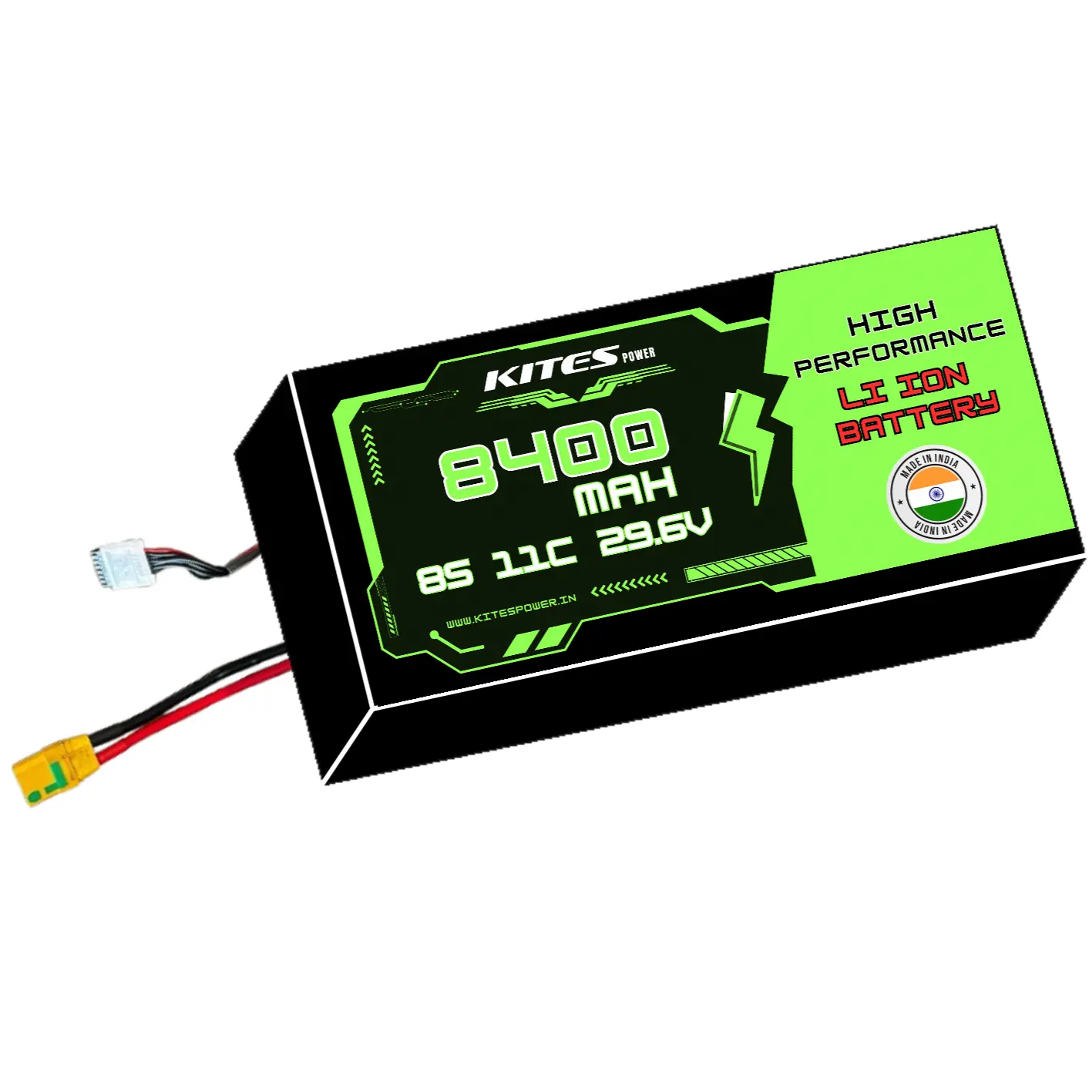 8400mah_8s2p_11c_29.6V 8S2P 8400mAh KITES POWER BATTERY PACK - Image 1
