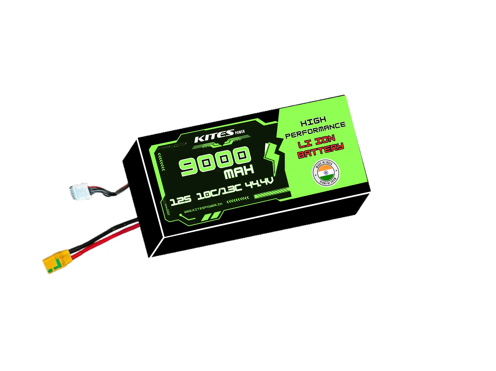 9000mah_12s2p_10c_13c_44.4V (1) 12S2P 9000mAh KITES POWER BATTERY PACK - Image 1