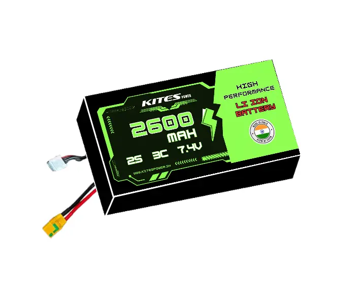 2600mah_2s1p_3c_7.4V 2S1P 2600mah KITES POWER BATTERY PACK - Image 1