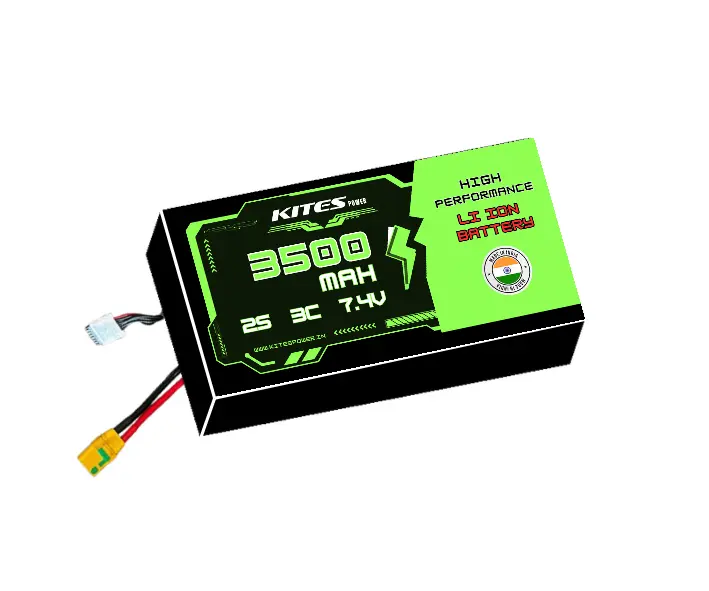 3500mah_2s1p_3c_7.4V 2S1P 3500mah KITES POWER BATTERY PACK - Image 1