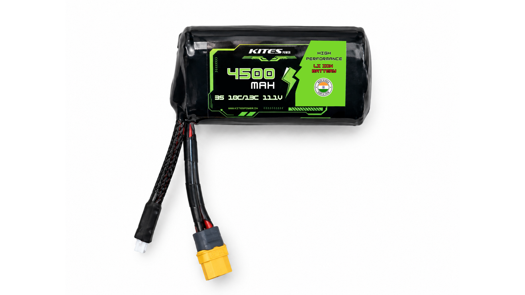 4500mah_3S1P_10C_13C_11.1V 3S1P 4500mAh KITES POWER BATTERY PACK - Image 1