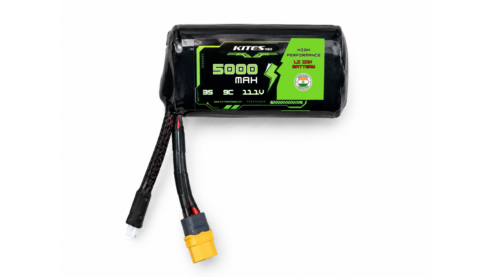 5000mah_3S1P_9C_11.1V 3S1P 5000mAh KITES POWER BATTERY PACK - Image 1