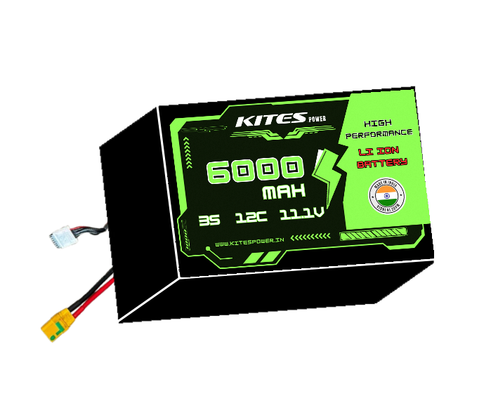 6000mah_3s2p_12c_11.1V 3S2P 6000mAh KITES POWER BATTERY PACK - Image 1