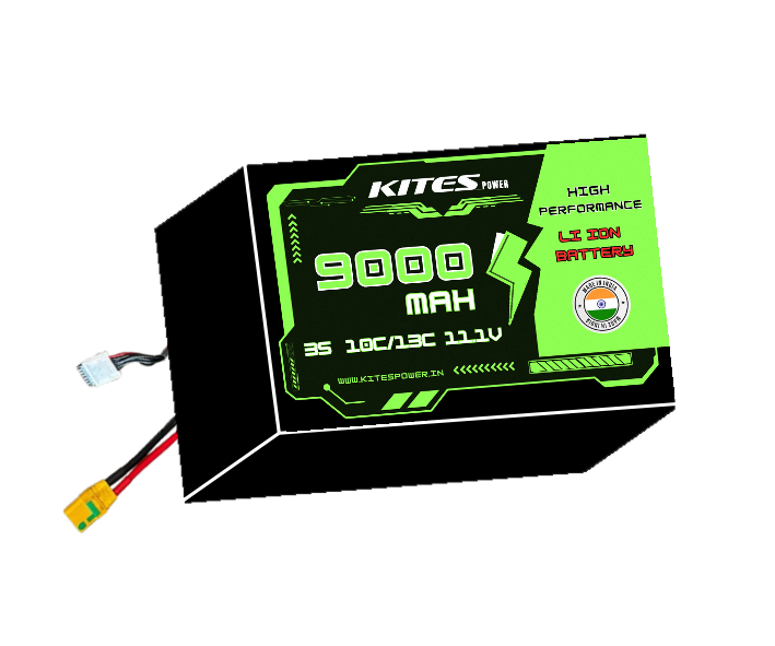9000mah_3s2p_10c_13c_11.1V 3S2P 9000mAh KITES POWER BATTERY PACK - Image 1