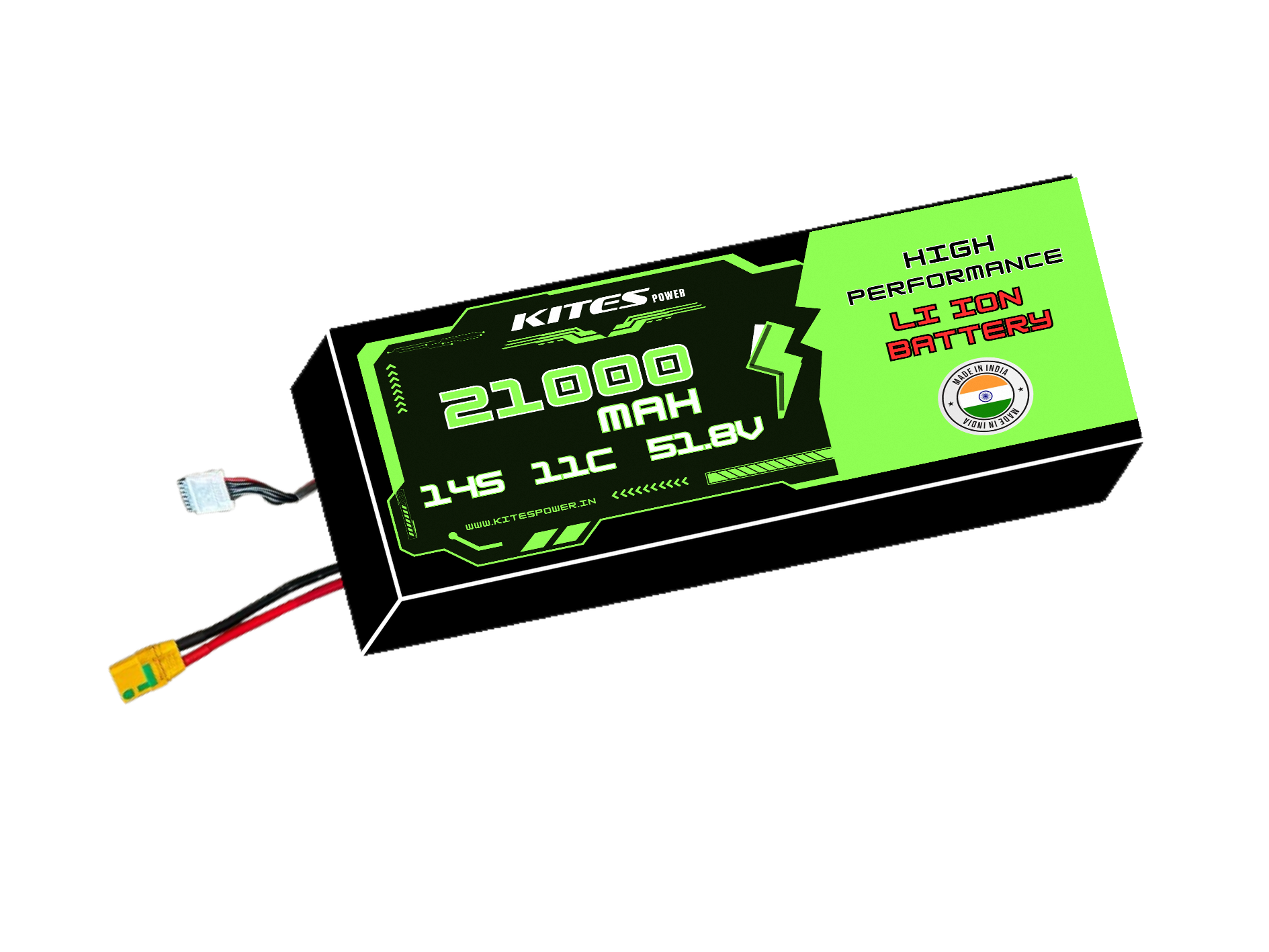 21000mah_14s5p_11c_51.8V 14S5P 21000mAh KITES POWER BATTERY PACK - Image 1