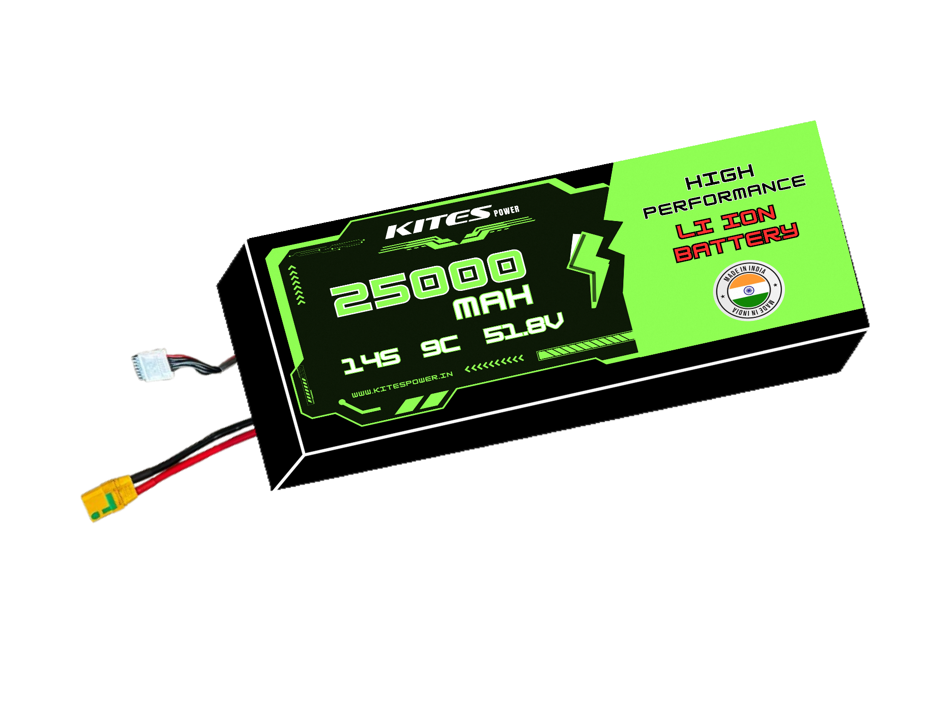 25000mah_14s5p_9c_51.8V 14S5P 25000mAh KITES POWER BATTERY PACK - Image 1