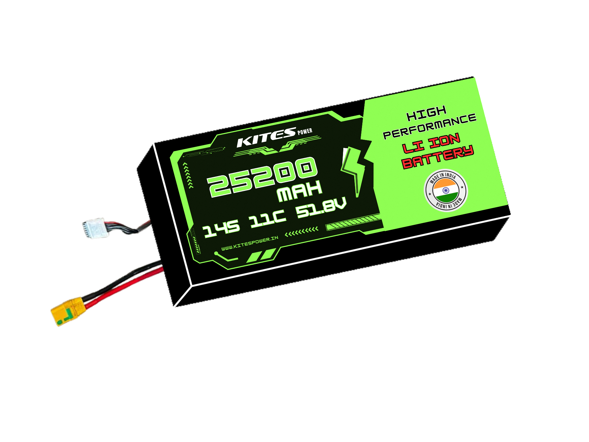25200mah_14s6p_11c_51.8V 14S6P 25200mAh KITES POWER BATTERY PACK - Image 1