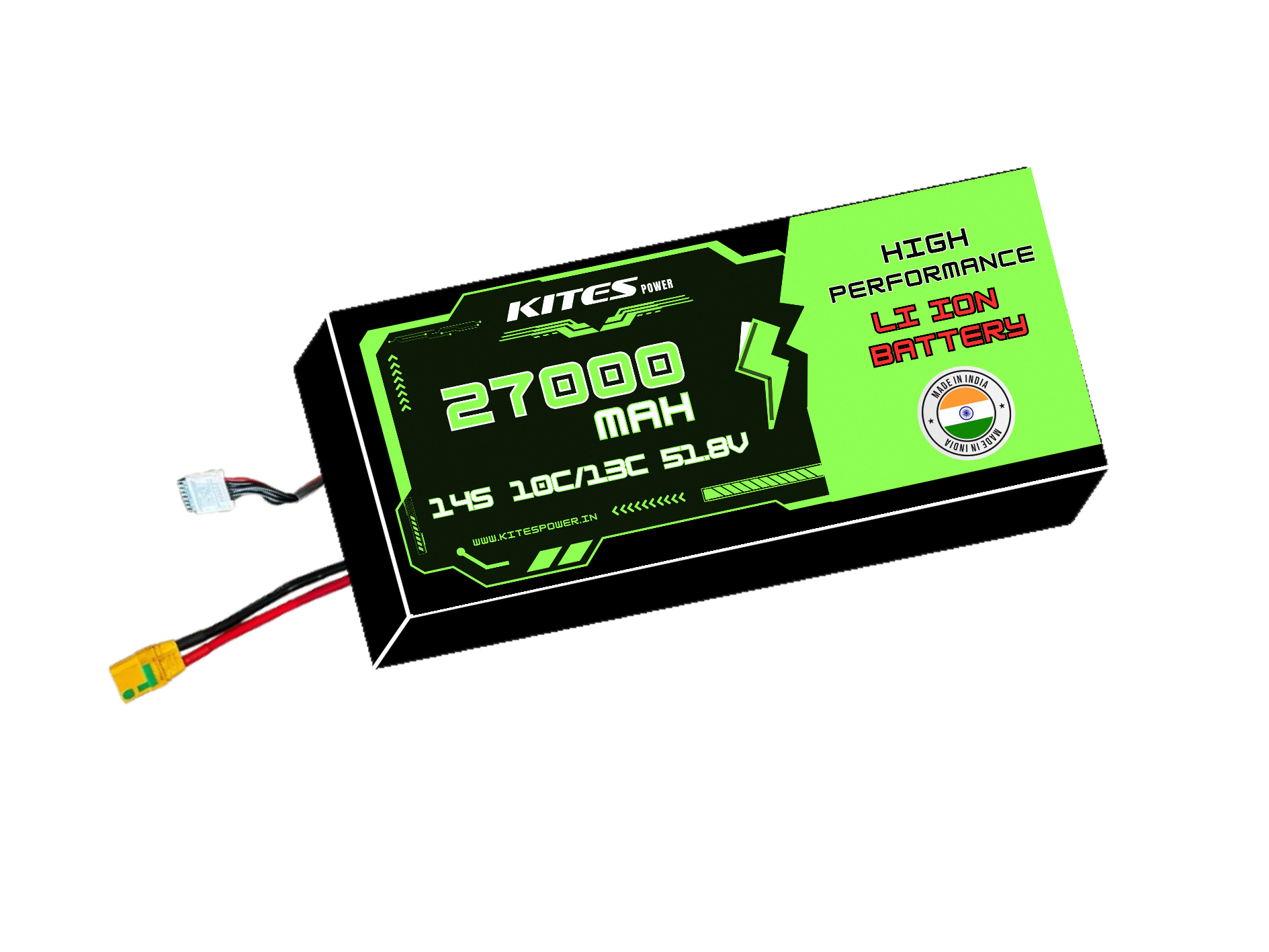27000mah_14s6p_10c_13c_51.8V 14S6P 27000mAh KITES POWER BATTERY PACK - Image 1