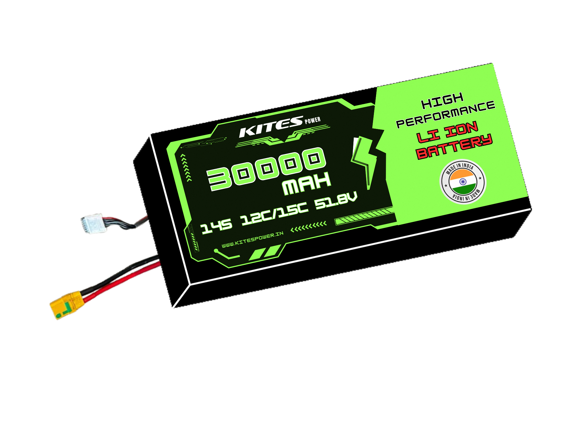 30000mah_14s6p_12c_15c_51.8V 14S6P 30000mAh KITES POWER BATTERY PACK - Image 1