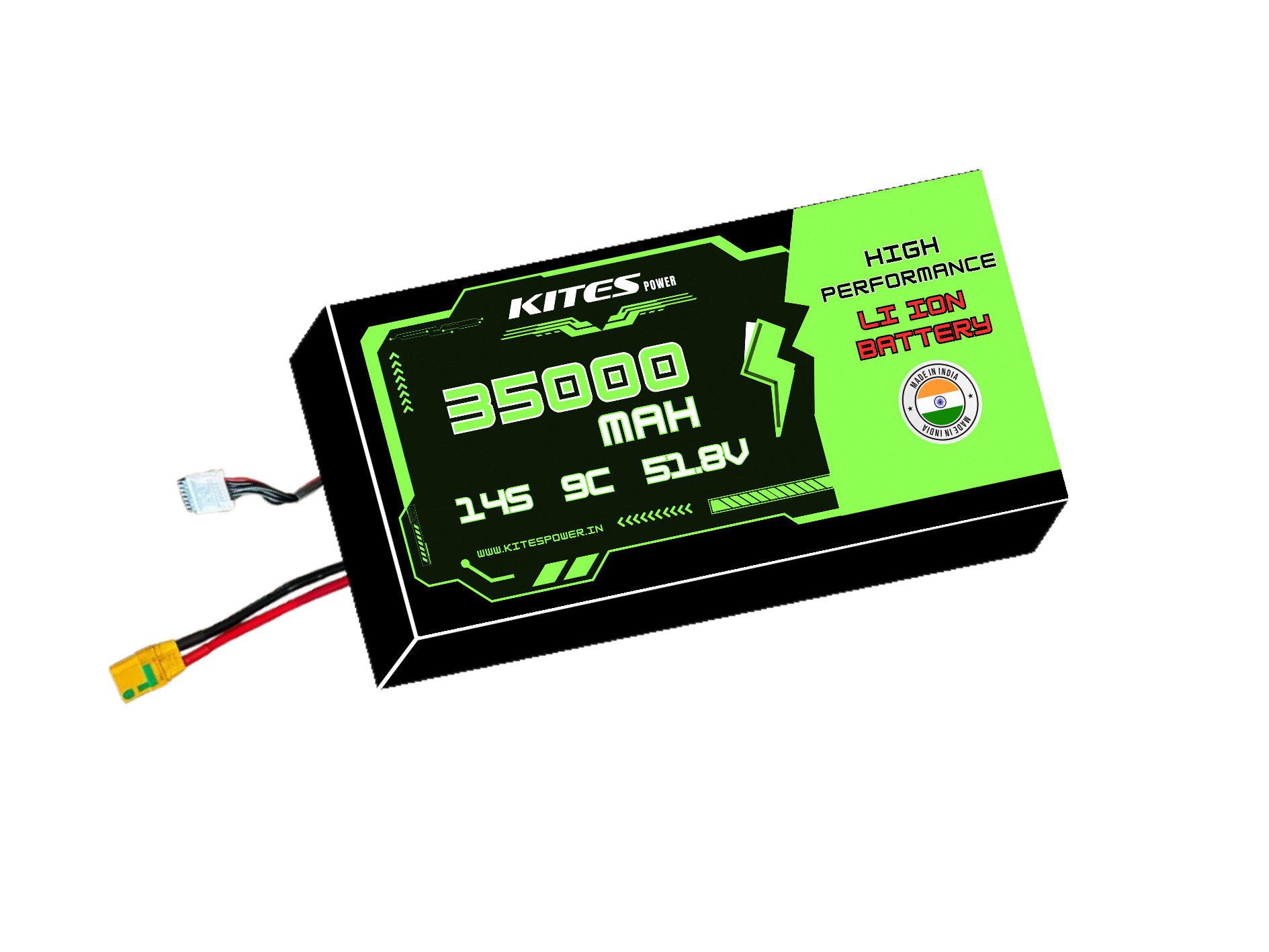 35000mah_14s7p_9c_51.8V 14S7P 35000mAh KITES POWER BATTERY PACK - Image 1