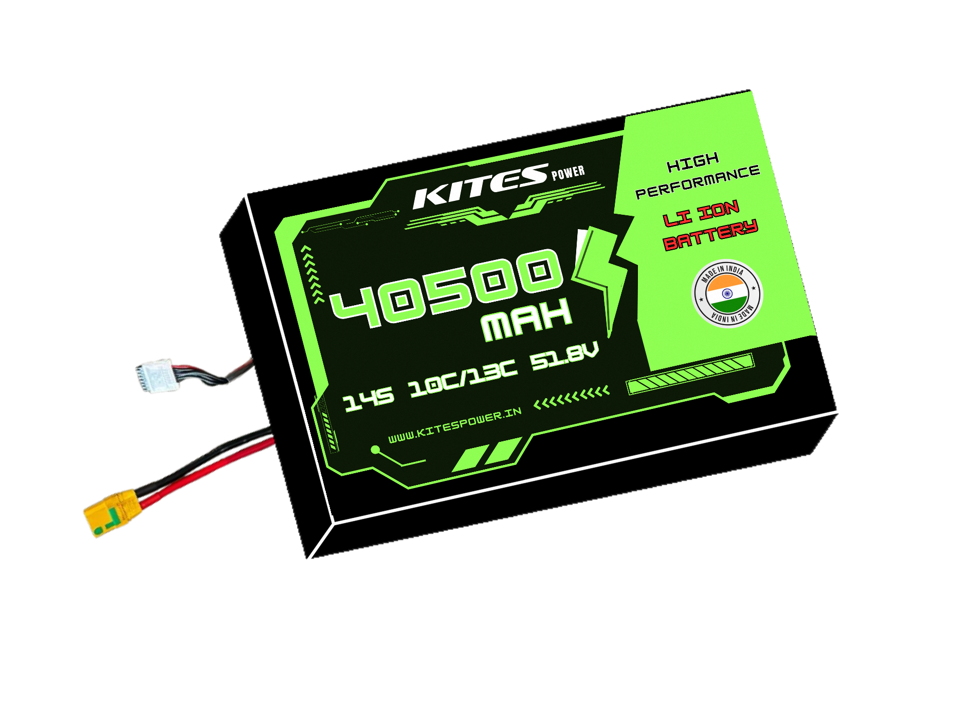 40500mah_14s9p_10c_13c_51.8V 14S9P 40500mAh KITES POWER BATTERY PACK - Image 1