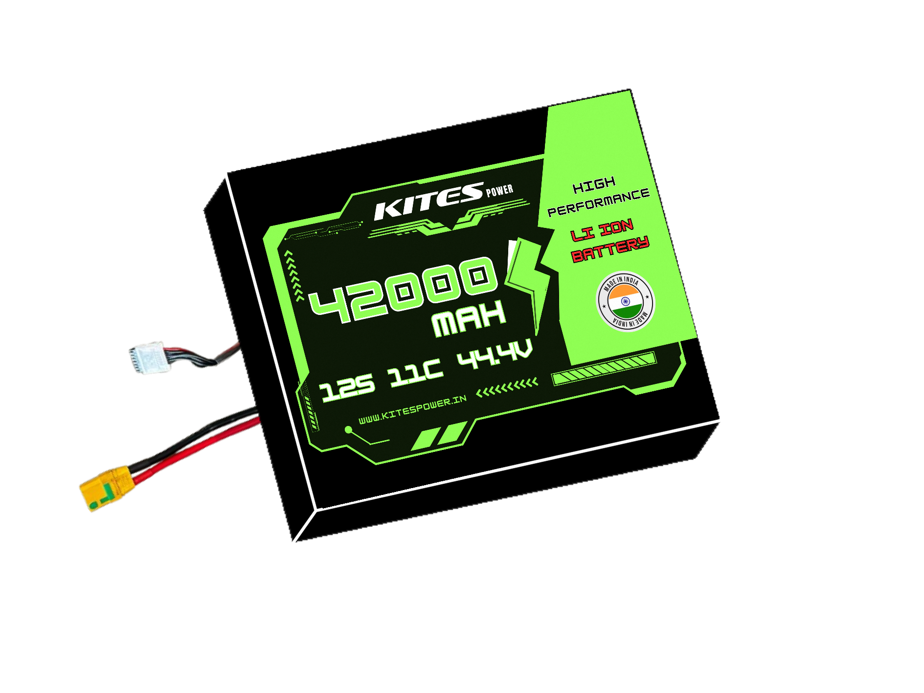 42000mah_12s10p_11c_44.4V 12S10P 42000mAh KITES POWER BATTERY PACK - Image 1