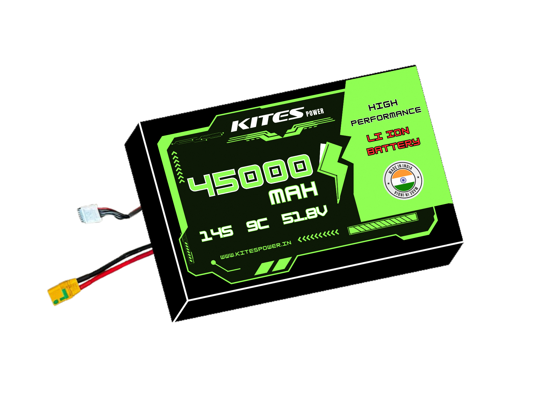 45000mah_14s9p_9c_51.8V 14S9P 45000mAh KITES POWER BATTERY PACK - Image 1