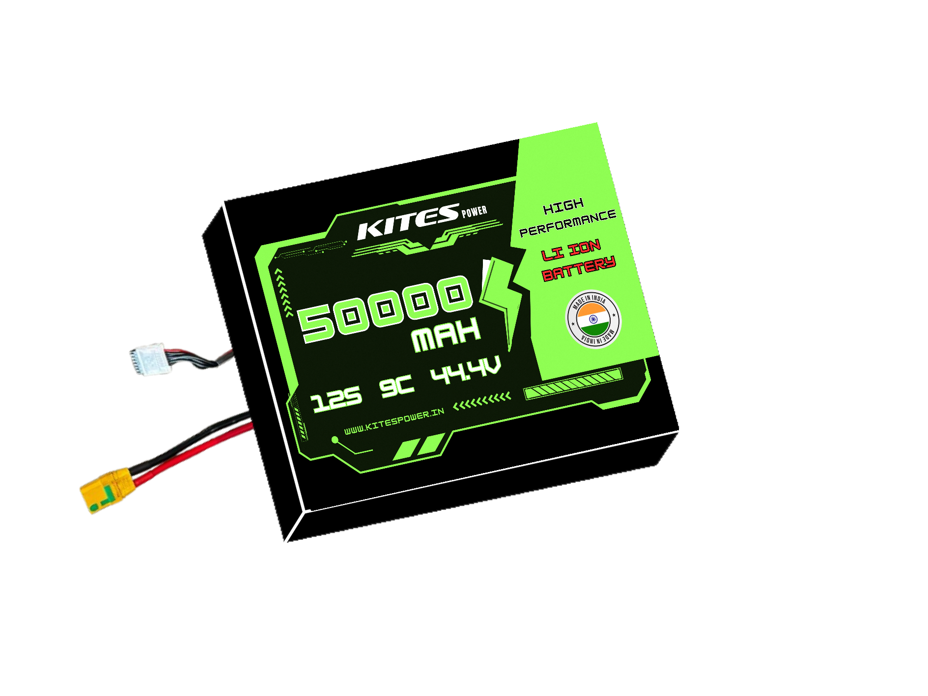 50000mah_12s10p_9c_44.4V 12S10P 50000mAh KITES POWER BATTERY PACK - Image 1