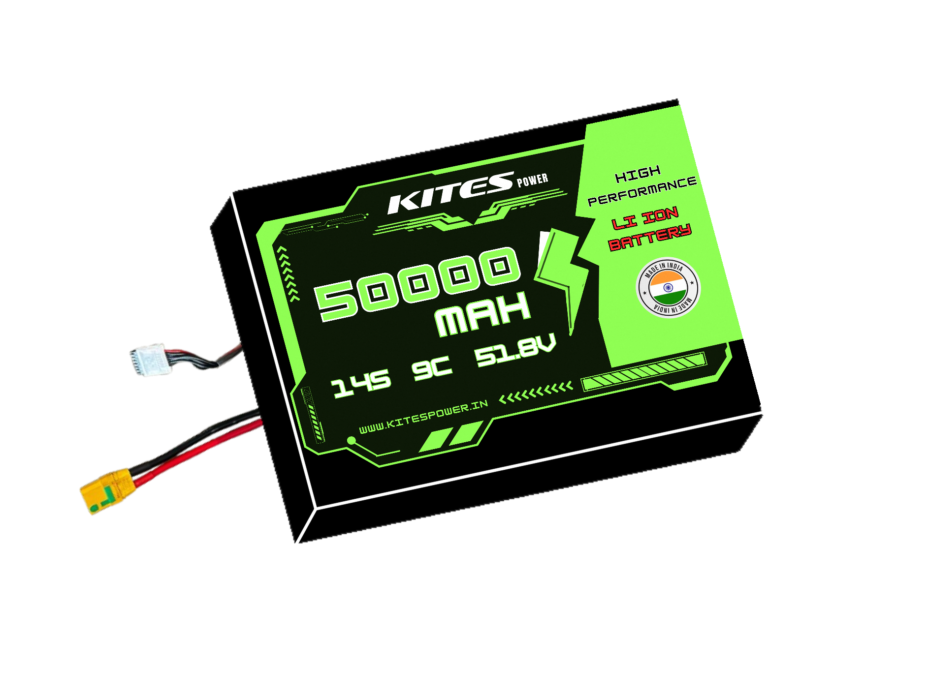 50000mah_14s10p_9c_51.8V 14S10P 50000mAh KITES POWER BATTERY PACK - Image 1