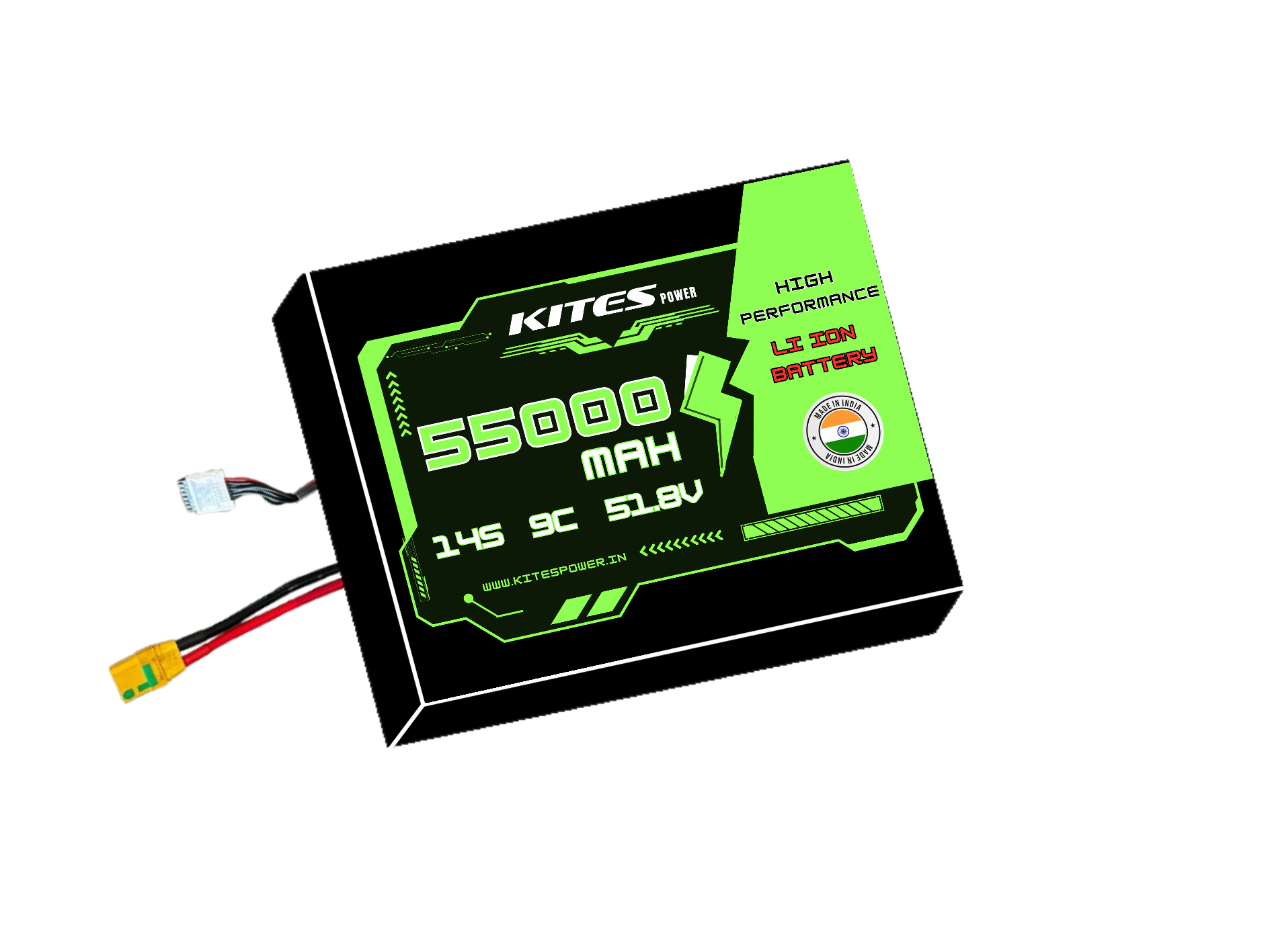 55000mah_14s11p_9c_51.8V 14S11P 55000mAh KITES POWER BATTERY PACK - Image 1